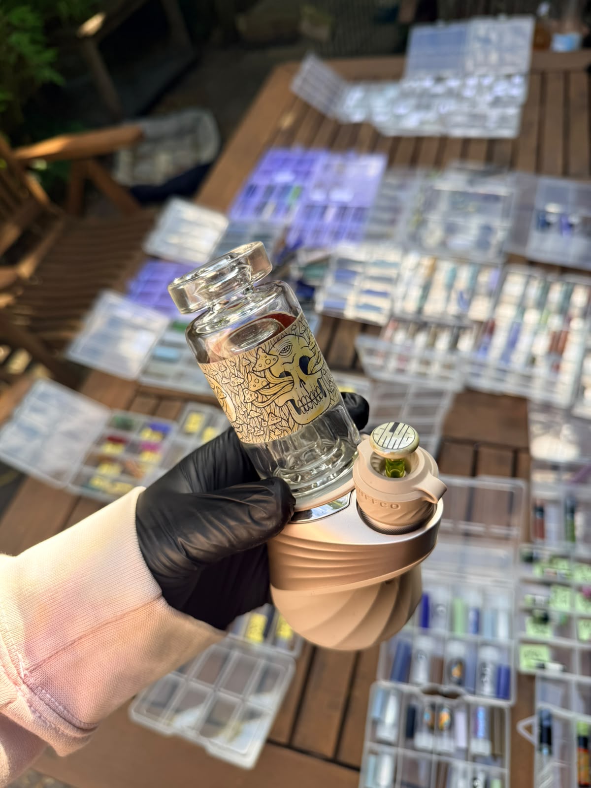 Glass by Ging Puffco E-Rig Top – Handgraviert