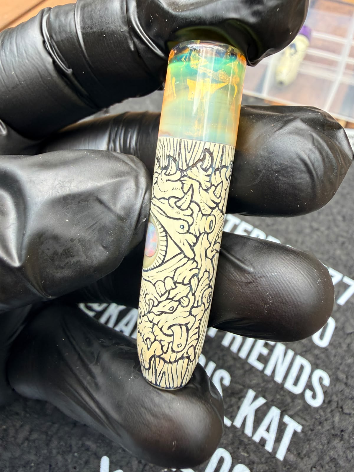Cyclops Monster Glasfilter-Tip mit Opalauge von Glass by Gink