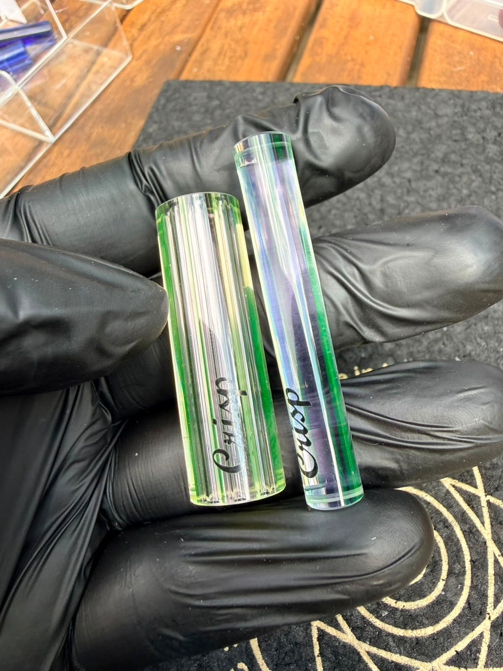 Crisp Packer + Tip Set – UV Reactive Purple & Green