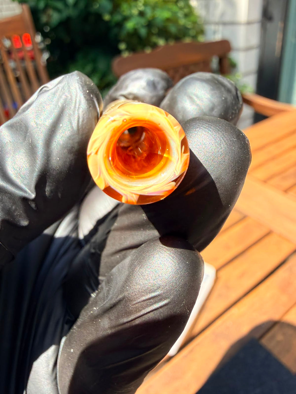 Steve H Glass Tip – Honeycomb Beige/Amber