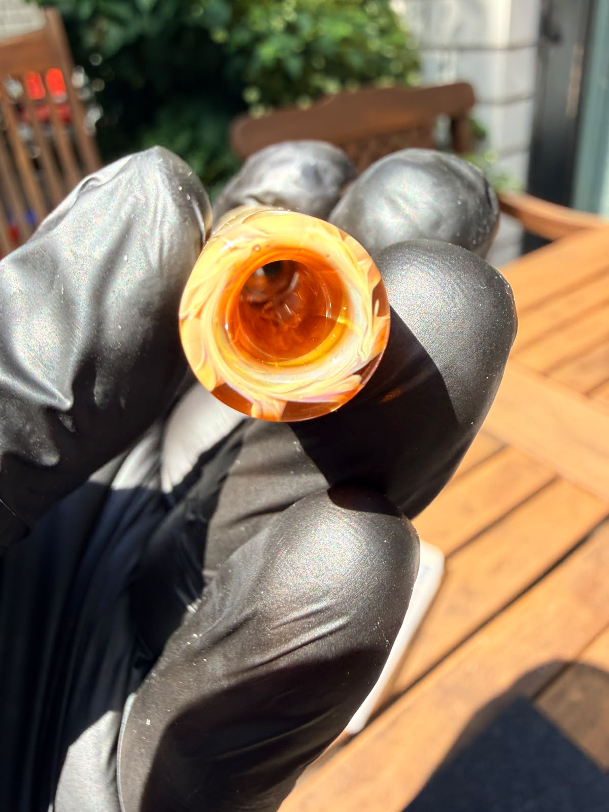 Steve H Glass Tip – Honeycomb Beige/Amber