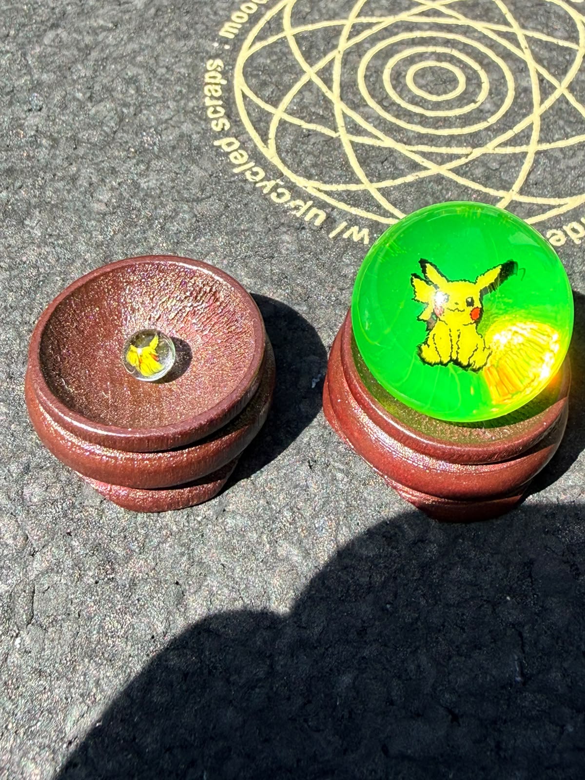 Steve H - Tower Top Marble with Pikachu & Pearl UV (23 mm / 6 mm)