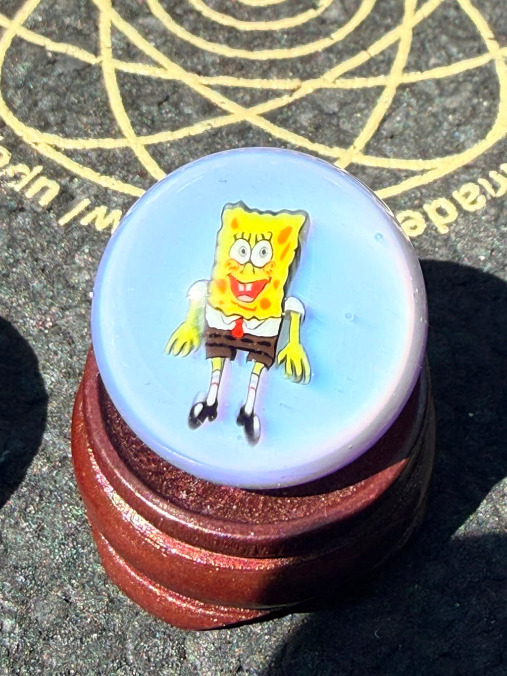 Steve H – Tower Top Marble mit SpongeBob & Pearl (Blau/Helllila, 23 mm / 6 mm)