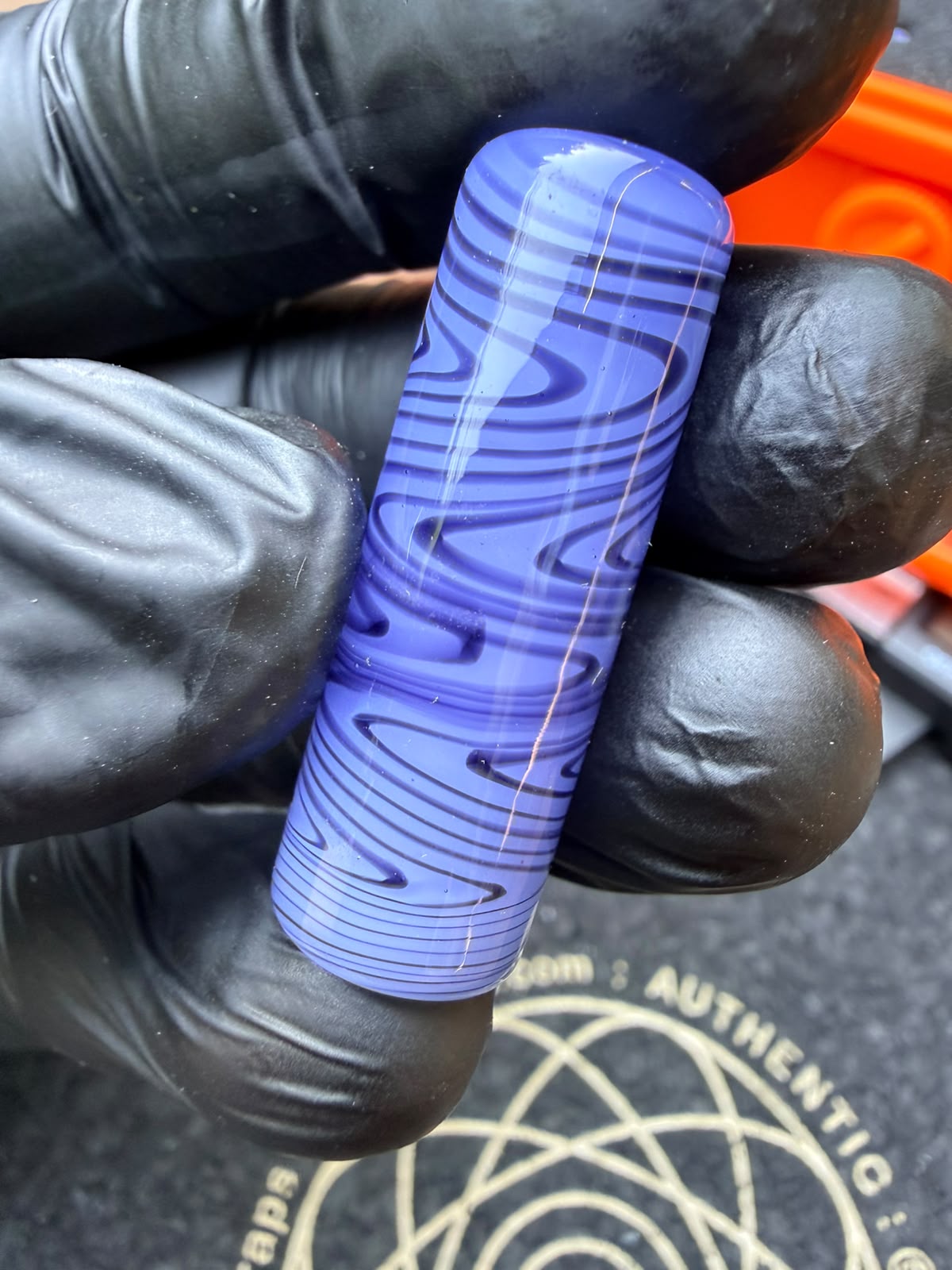 The Shackk Glass – Filter Tip (Blue Linework)