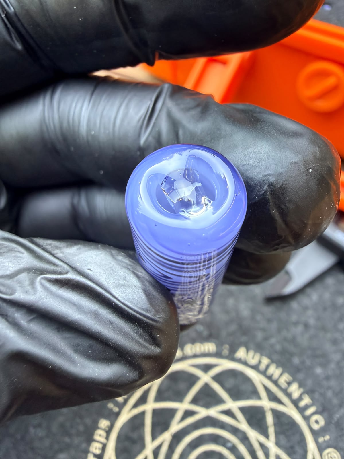 The Shackk Glass – Filter Tip (Blue Linework)