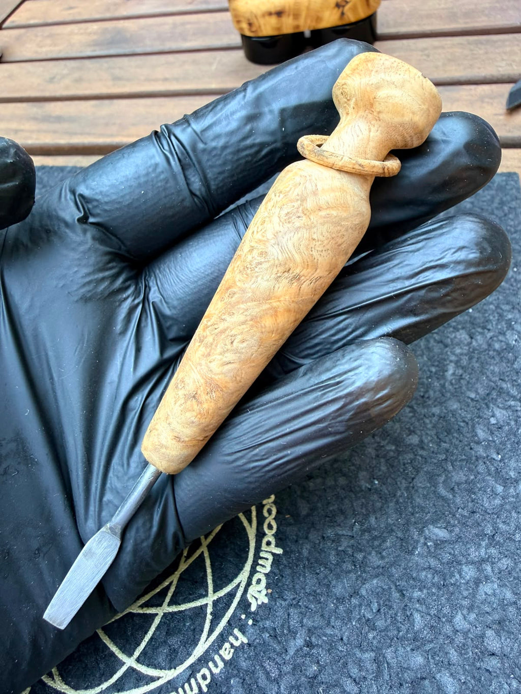 Woody Vapor Dab Tool – Wurzelholz Edition mit Zierkragen