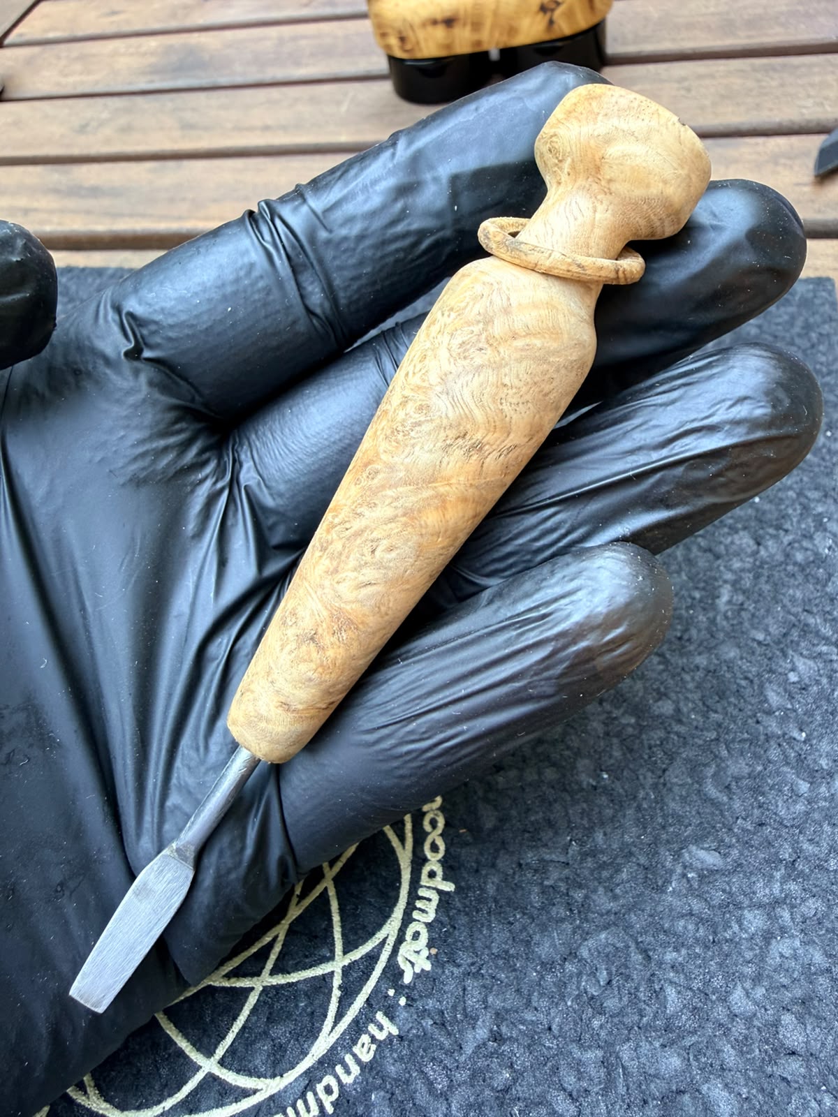 Woody Vapor Dab Tool – Wurzelholz Edition mit Zierkragen
