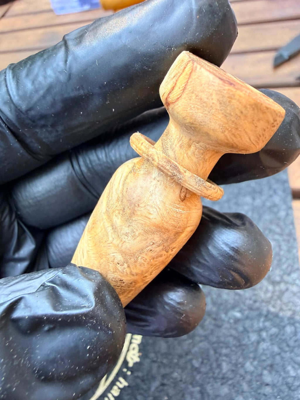 Woody Vapor Dab Tool – Wurzelholz Edition mit Zierkragen
