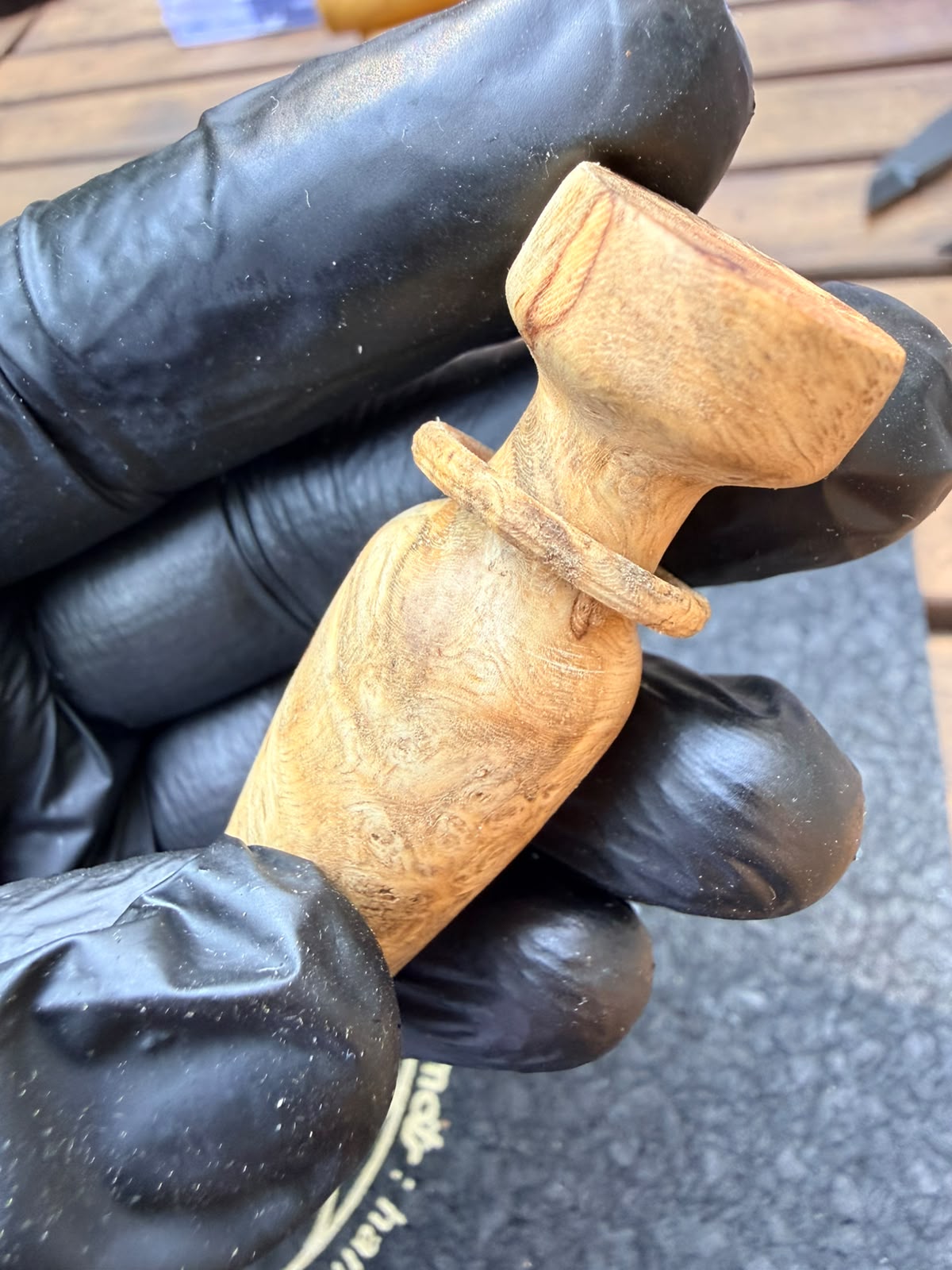 Woody Vapor Dab Tool – Wurzelholz Edition mit Zierkragen