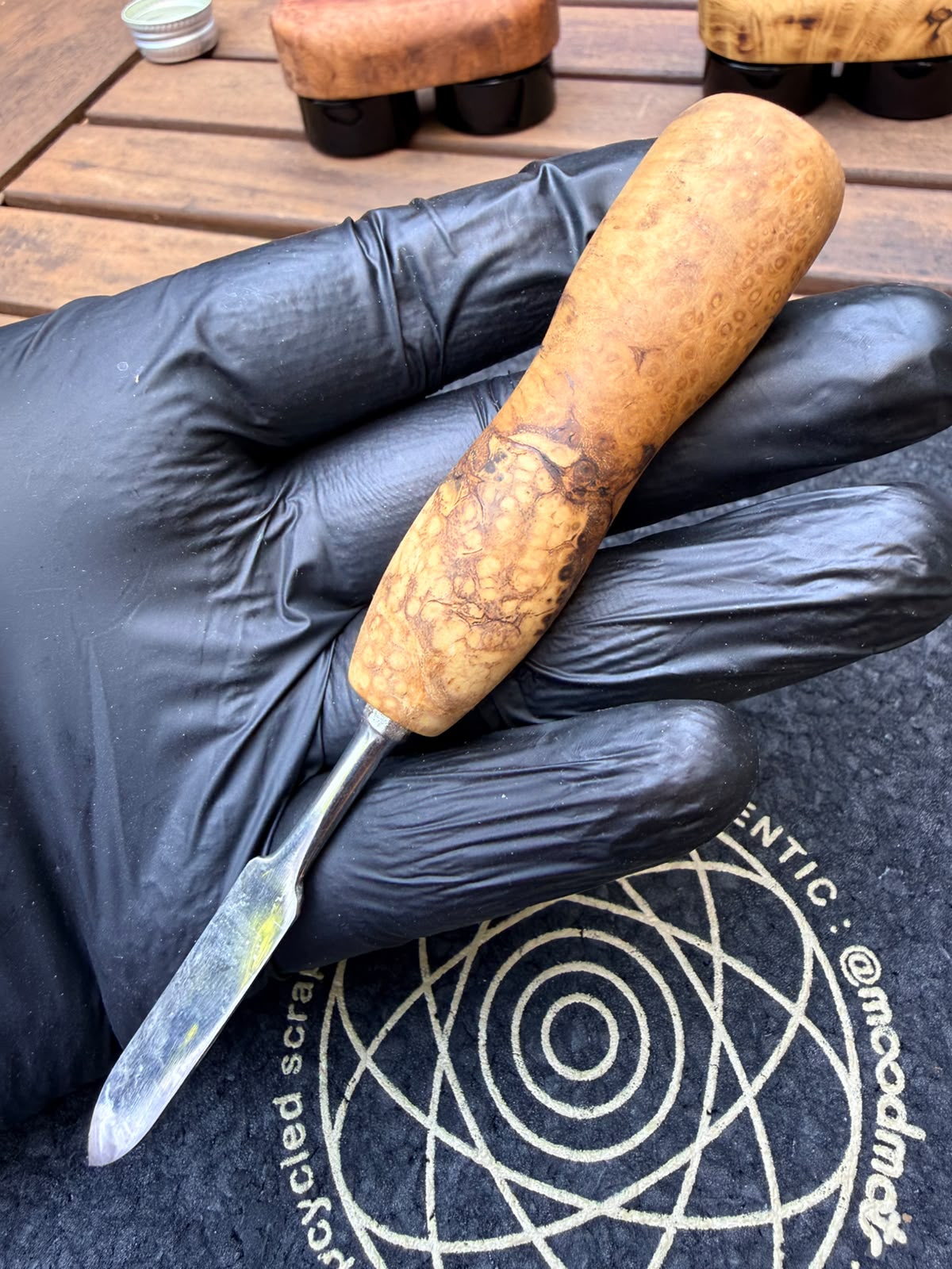 Woody Vapor Dab Tool – Helle Wurzelholz Edition
