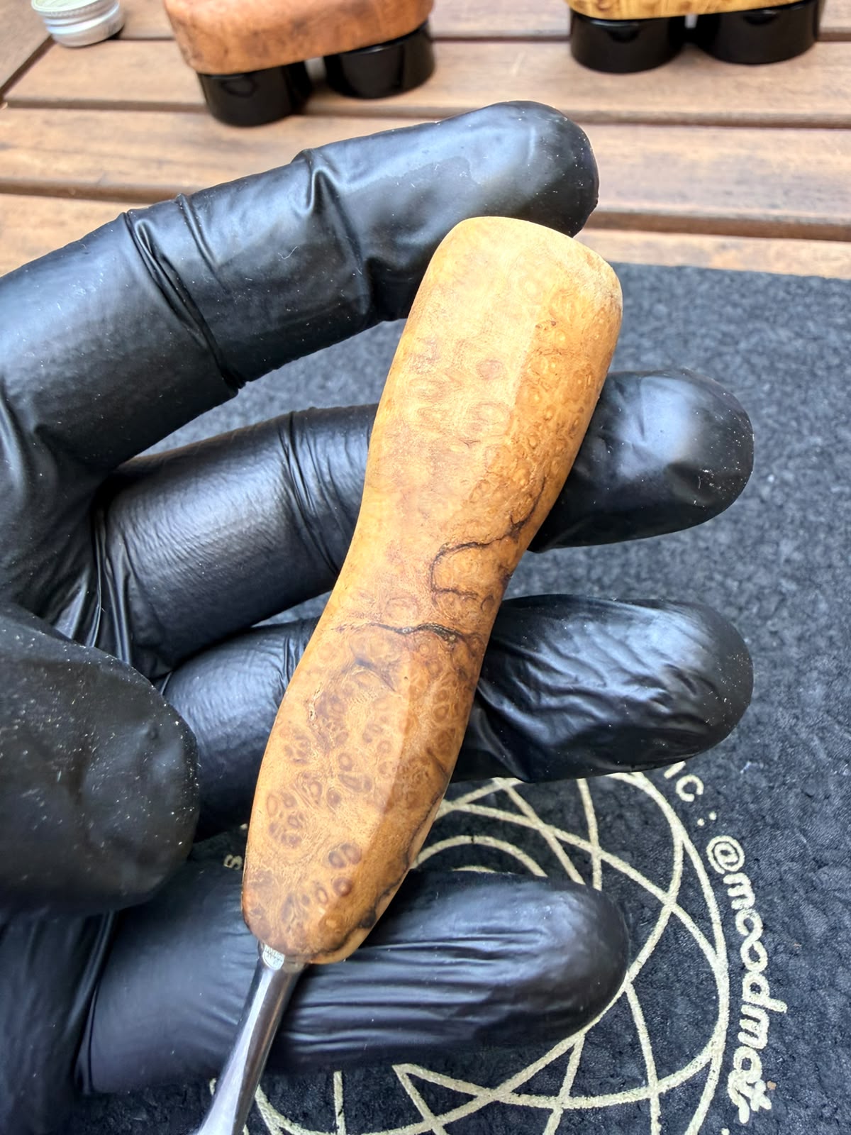 Woody Vapor Dab Tool – Helle Wurzelholz Edition
