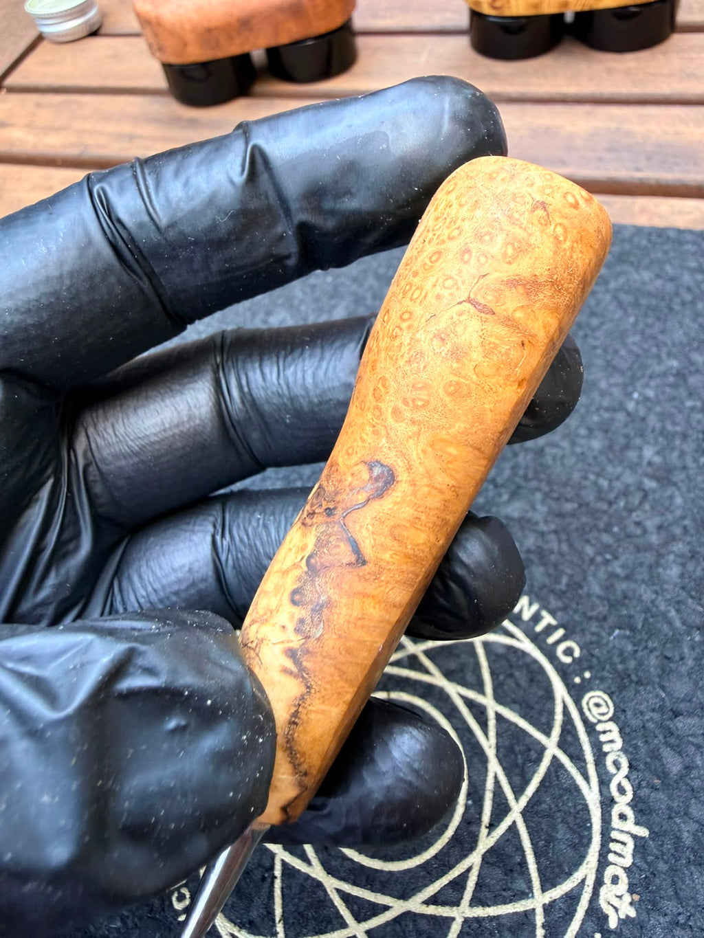 Woody Vapor Dab Tool – Helle Wurzelholz Edition