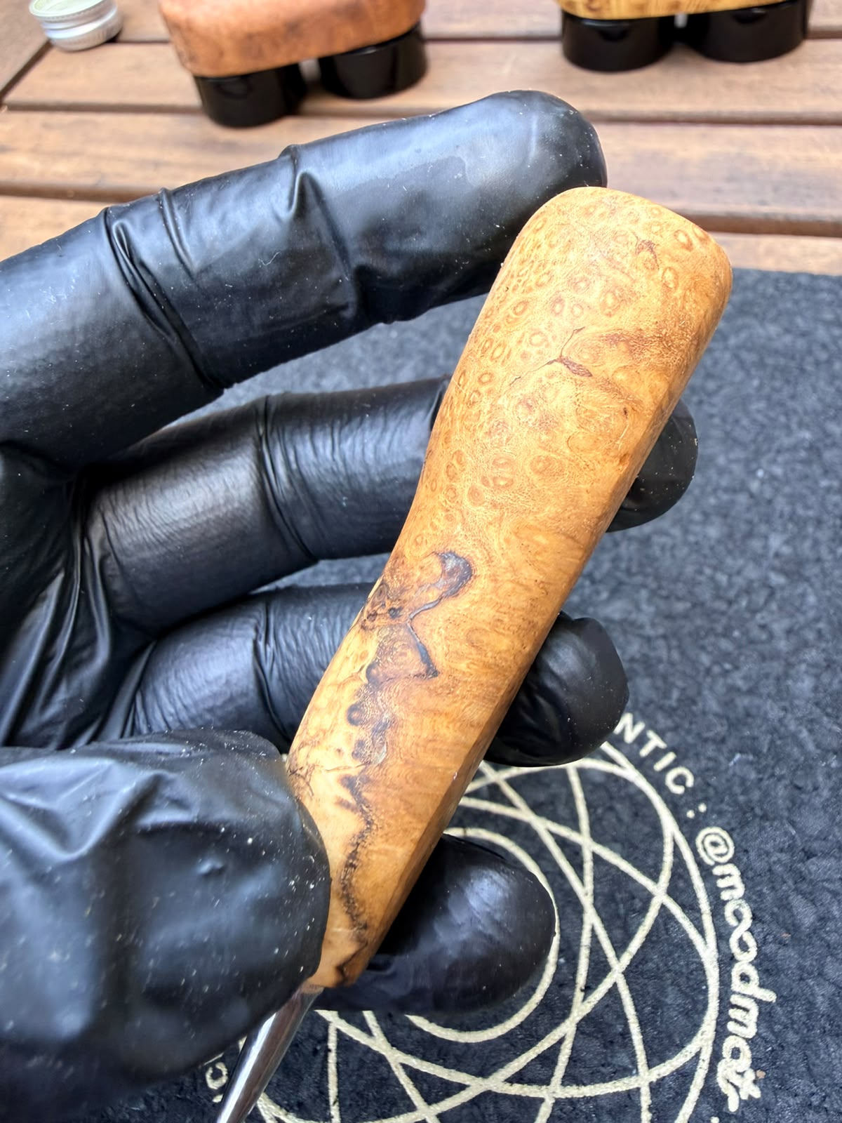 Woody Vapor Dab Tool – Helle Wurzelholz Edition