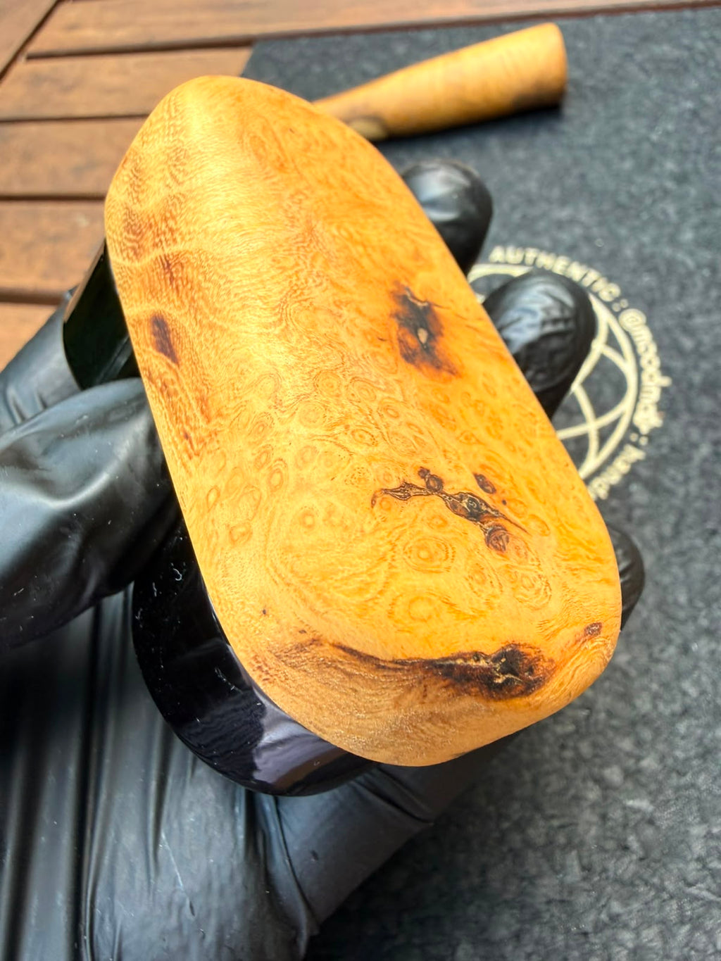 Woody Vapor Dual Jar Holder – Helle Wurzelholz Edition