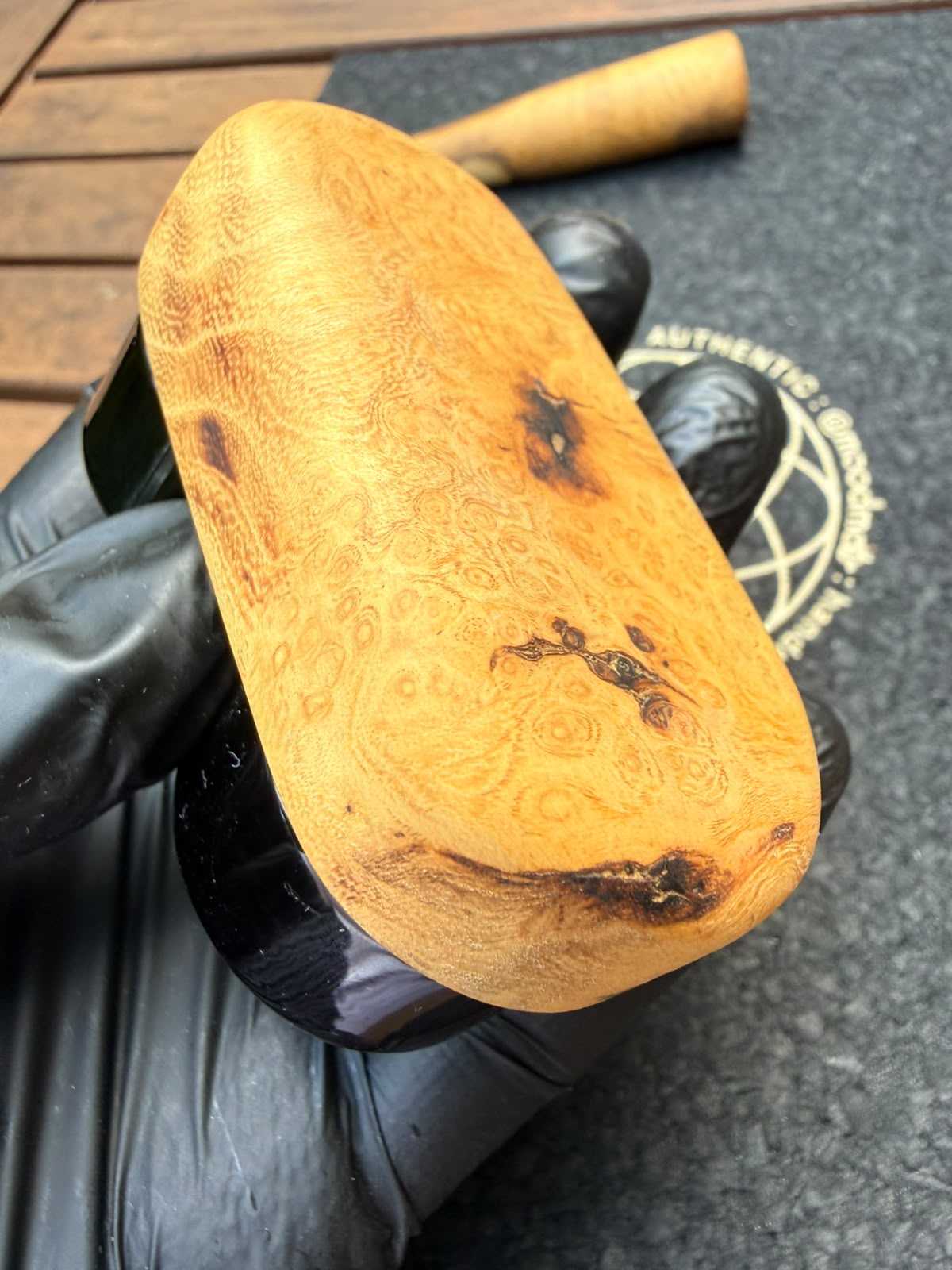 Woody Vapor Dual Jar Holder – Helle Wurzelholz Edition