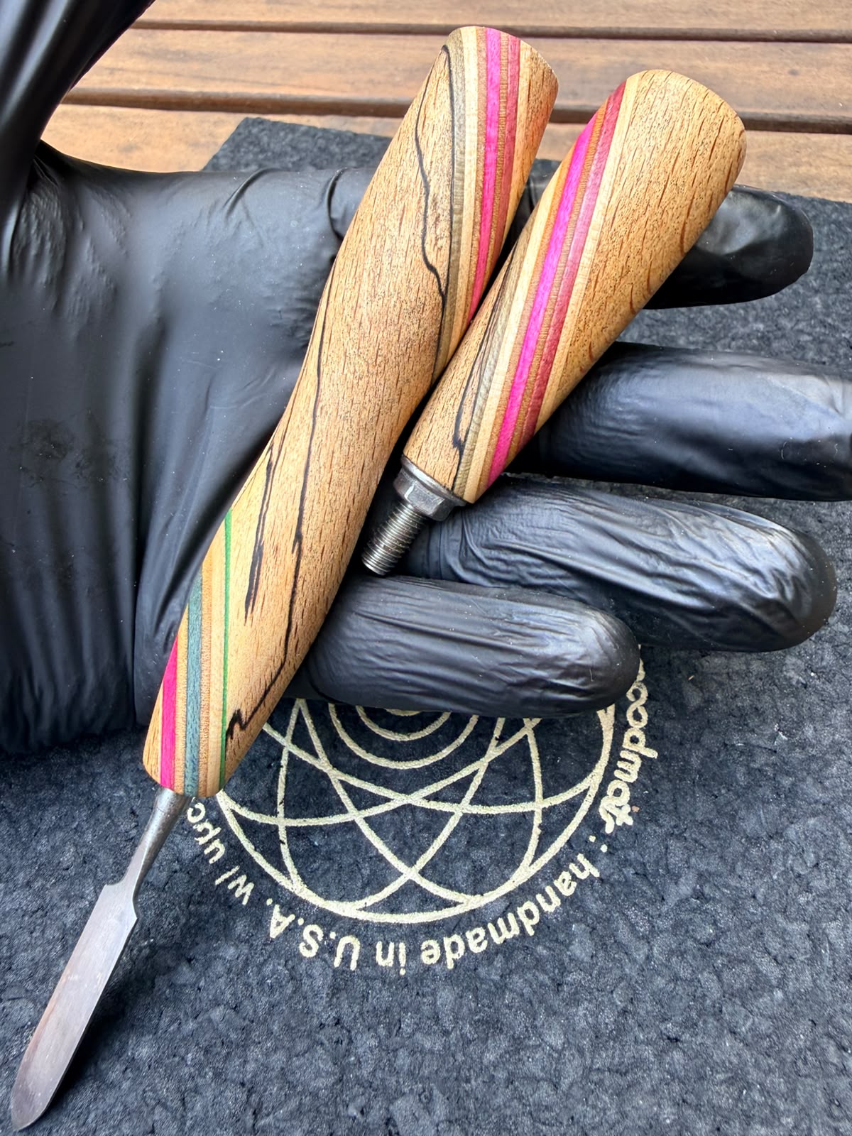 Woody Vapor Dab Tool & Ball Vape Handle Set – Limited Skateboard Wood × Gestockte Eiche Edition