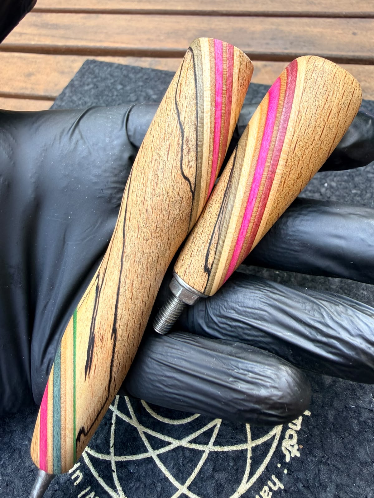 Woody Vapor Dab Tool & Ball Vape Handle Set – Limited Skateboard Wood × Gestockte Eiche Edition