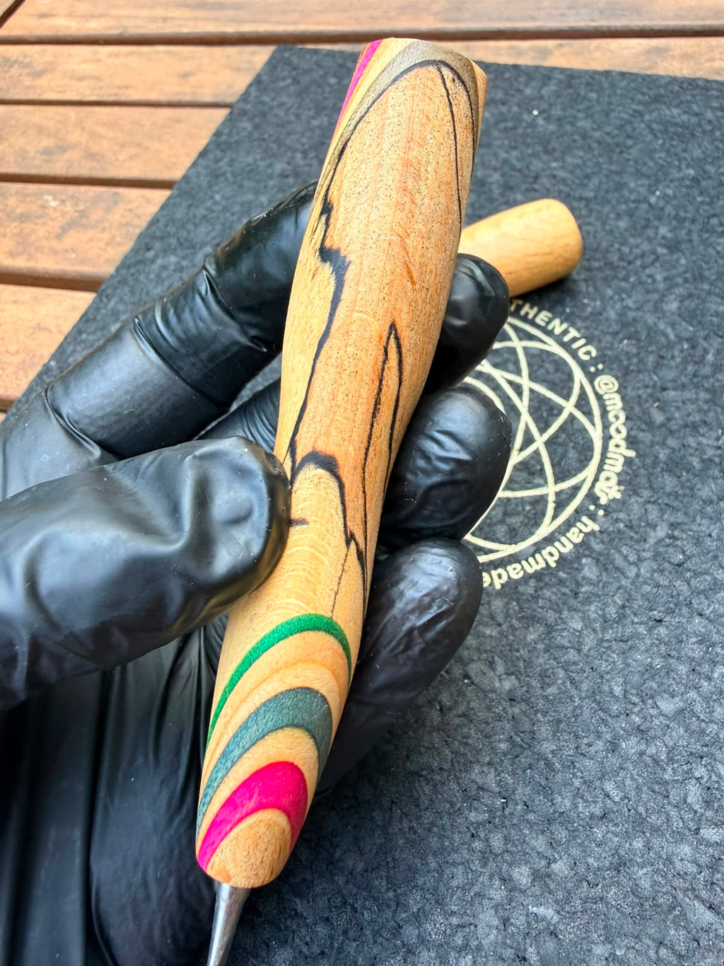 Woody Vapor Dab Tool & Ball Vape Handle Set – Limited Skateboard Wood × Gestockte Eiche Edition