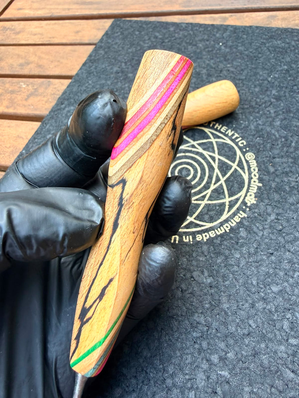 Woody Vapor Dab Tool & Ball Vape Handle Set – Limited Skateboard Wood × Gestockte Eiche Edition