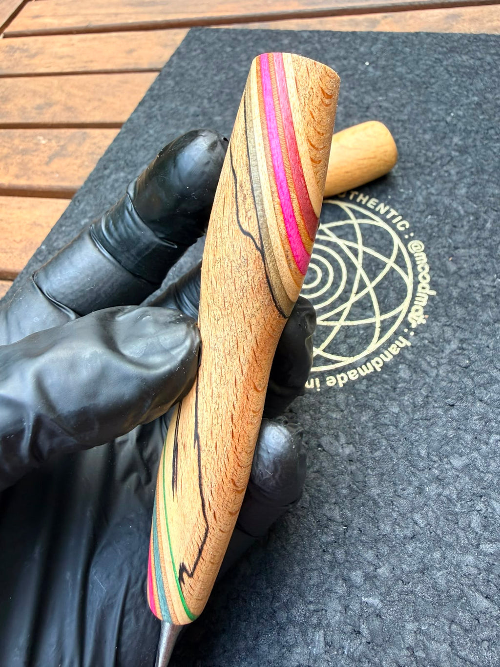 Woody Vapor Dab Tool & Ball Vape Handle Set – Limited Skateboard Wood × Gestockte Eiche Edition