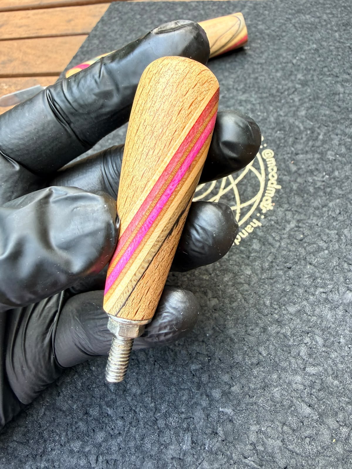 Woody Vapor Dab Tool & Ball Vape Handle Set – Limited Skateboard Wood × Gestockte Eiche Edition