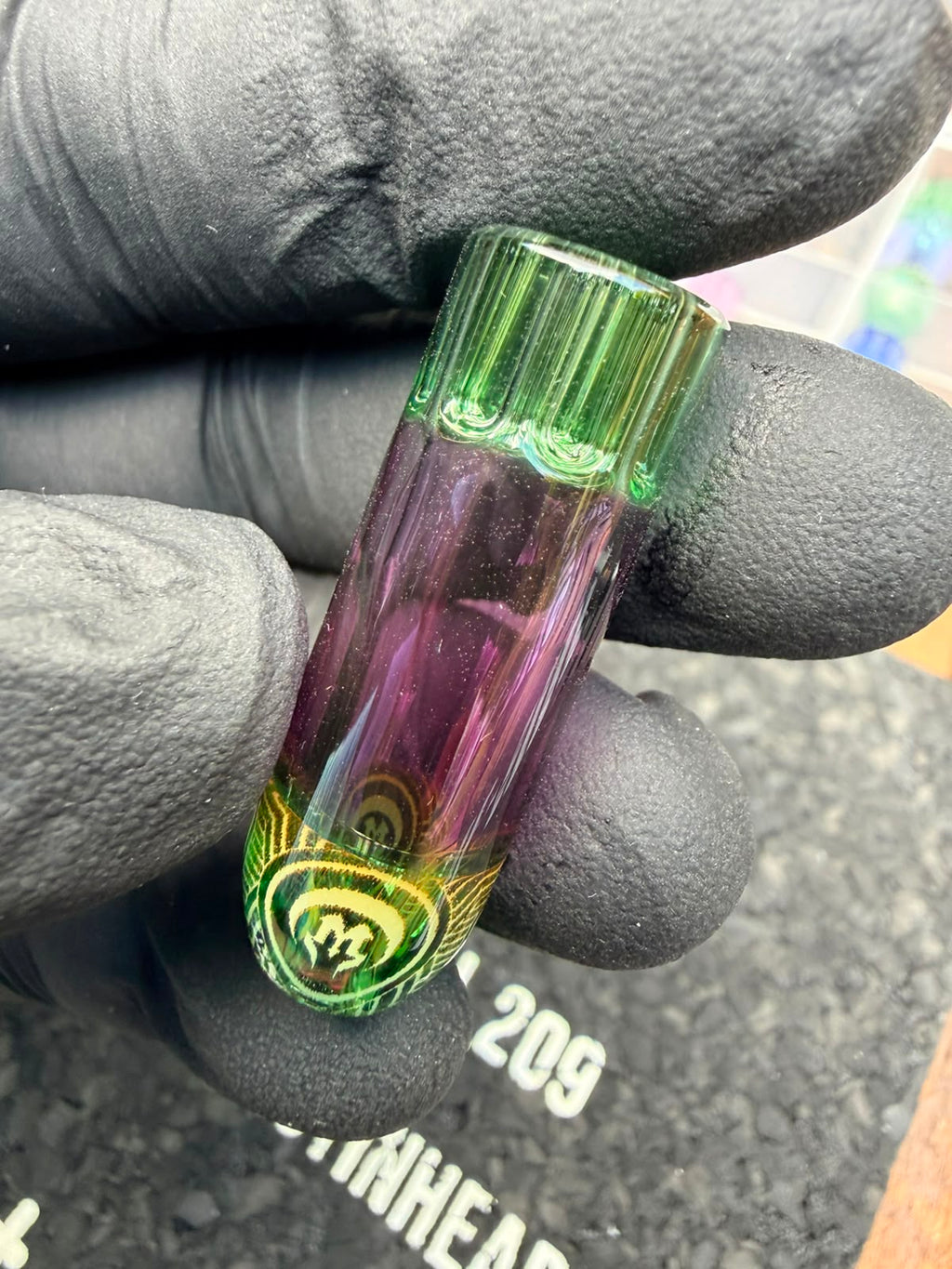 Mothership Multi-Hole Art Tip – Emerald Purple Fade