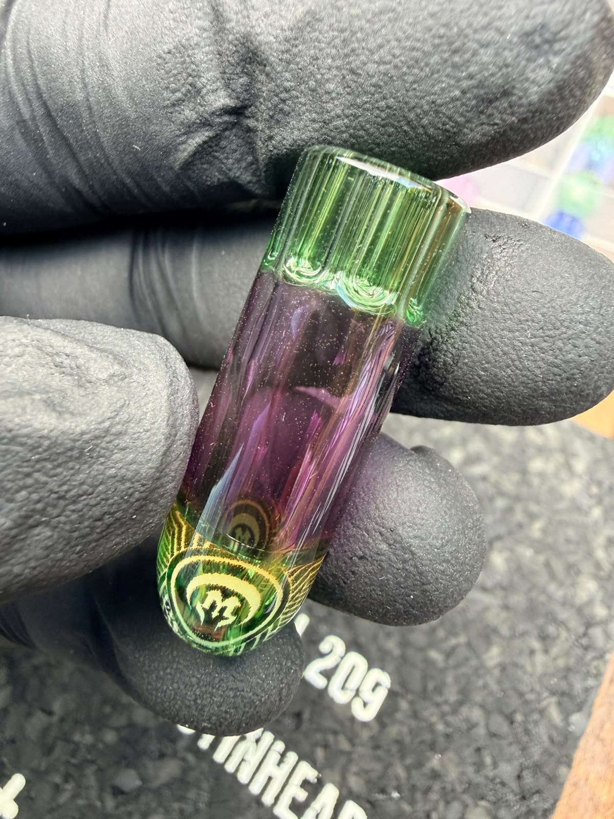 Mothership Multi-Hole Art Tip – Emerald Purple Fade