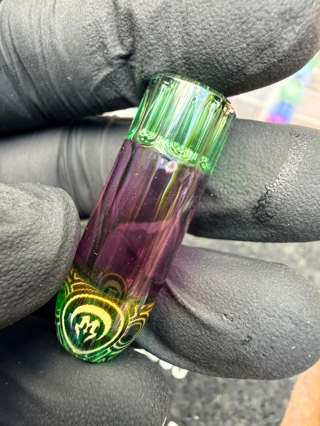 Mothership Multi-Hole Art Tip – Emerald Purple Fade