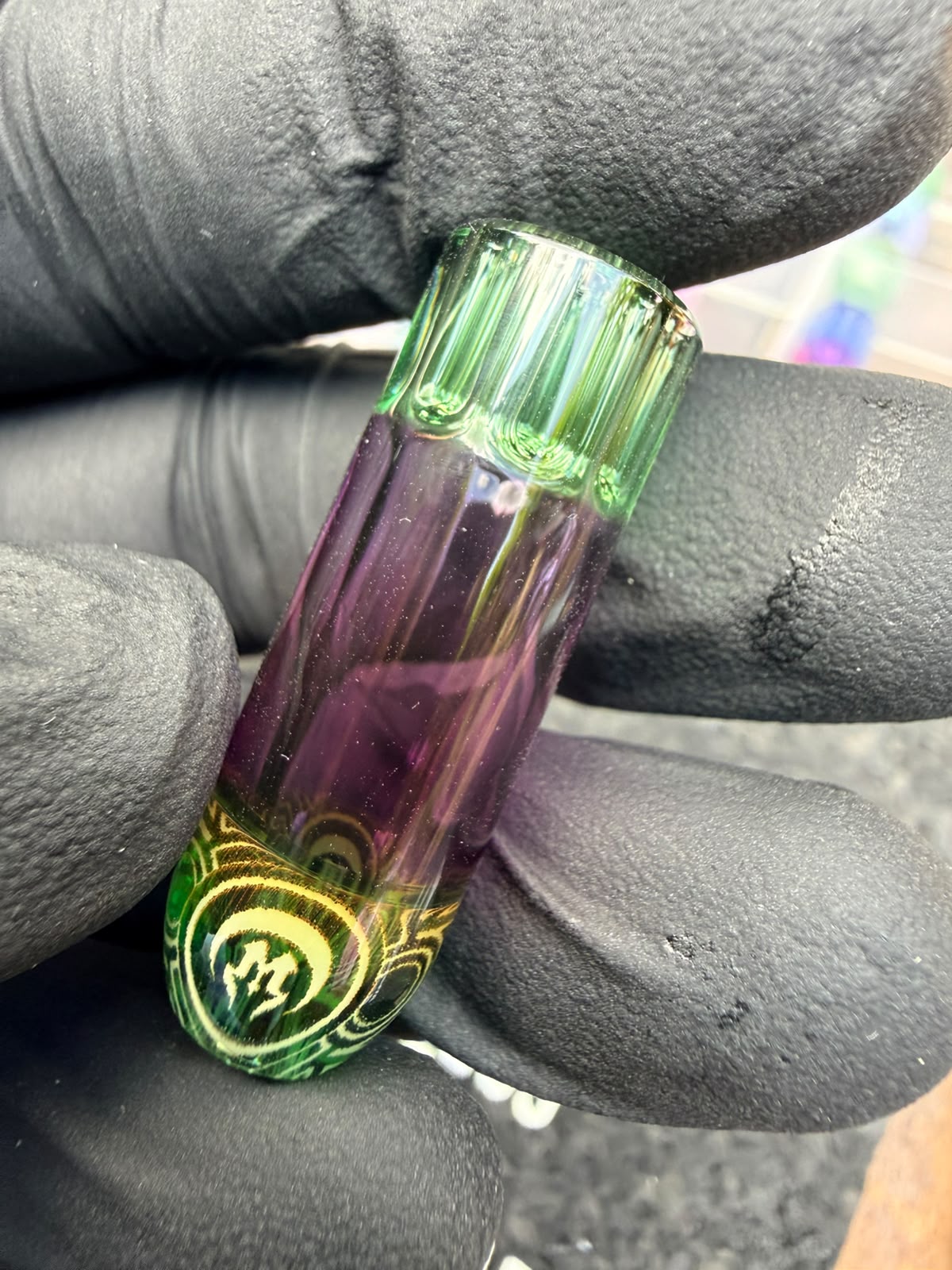 Mothership Multi-Hole Art Tip – Emerald Purple Fade
