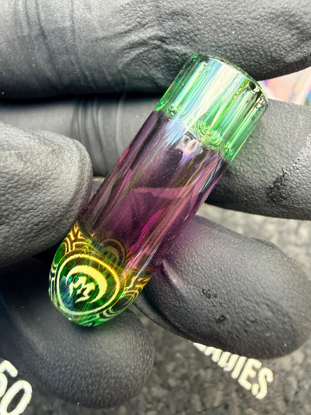 Mothership Multi-Hole Art Tip – Emerald Purple Fade
