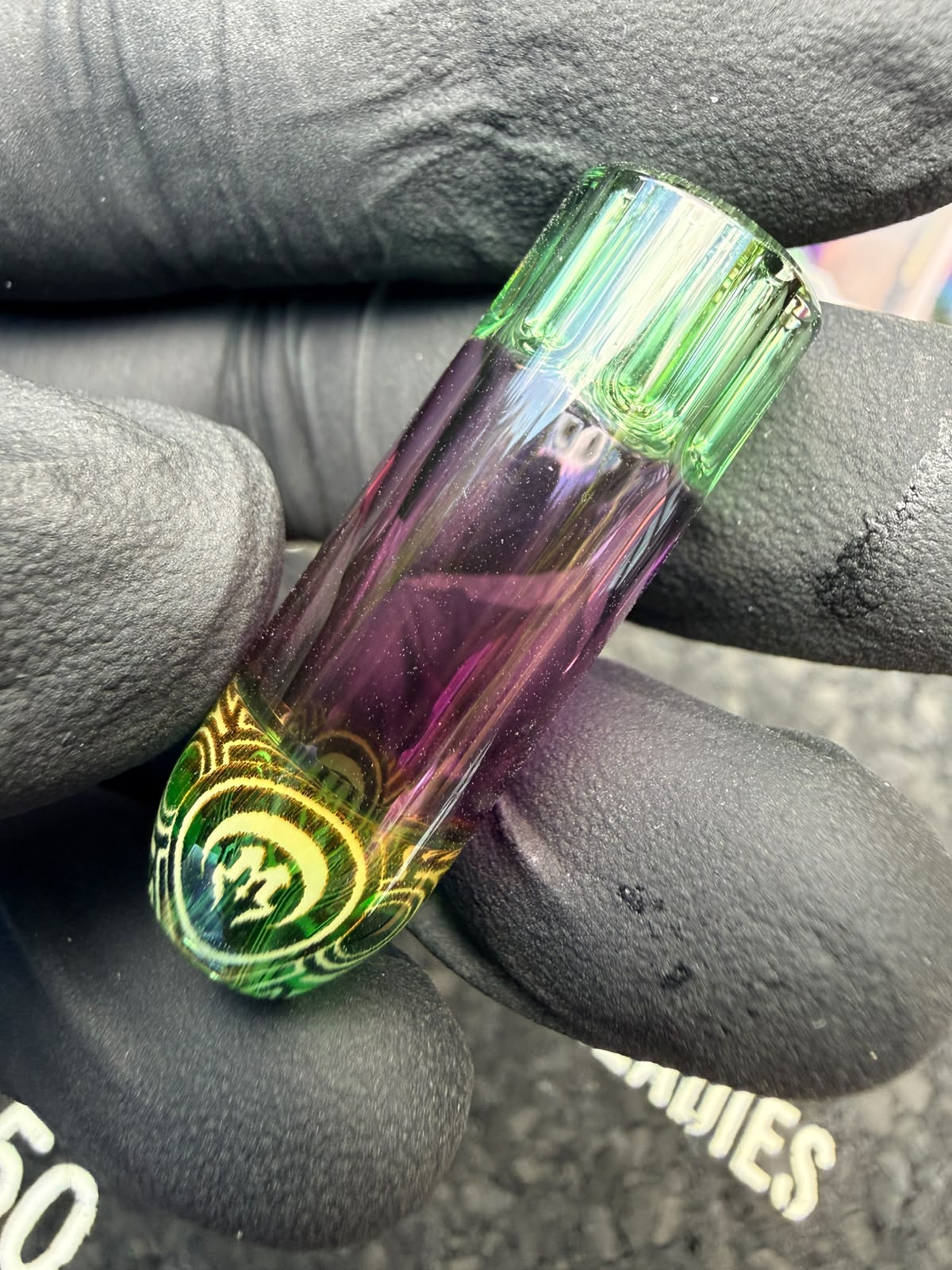 Mothership Multi-Hole Art Tip – Emerald Purple Fade