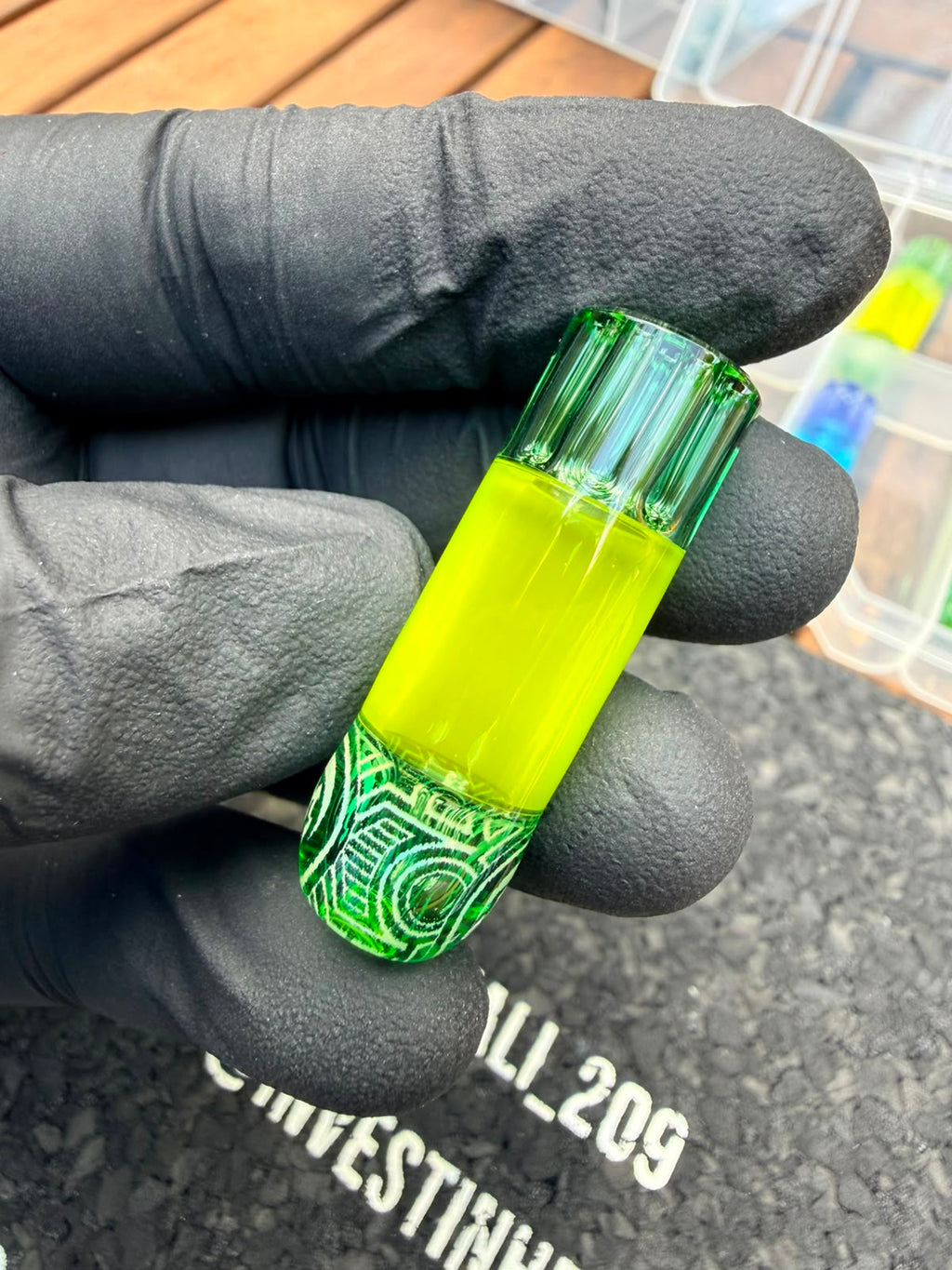 Mothership Multi-Hole Art Tip – Neon Green Fade