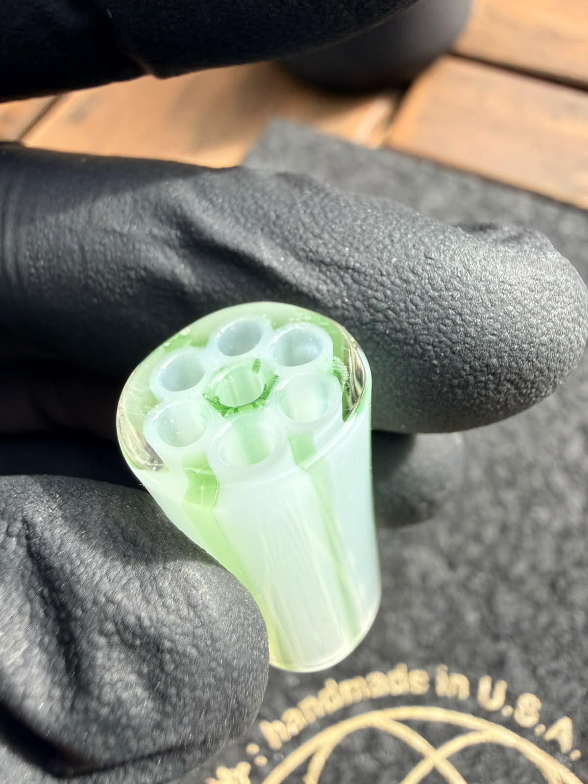 Meccas Glass Multi-Hole Filtertip – Weiß/Grün