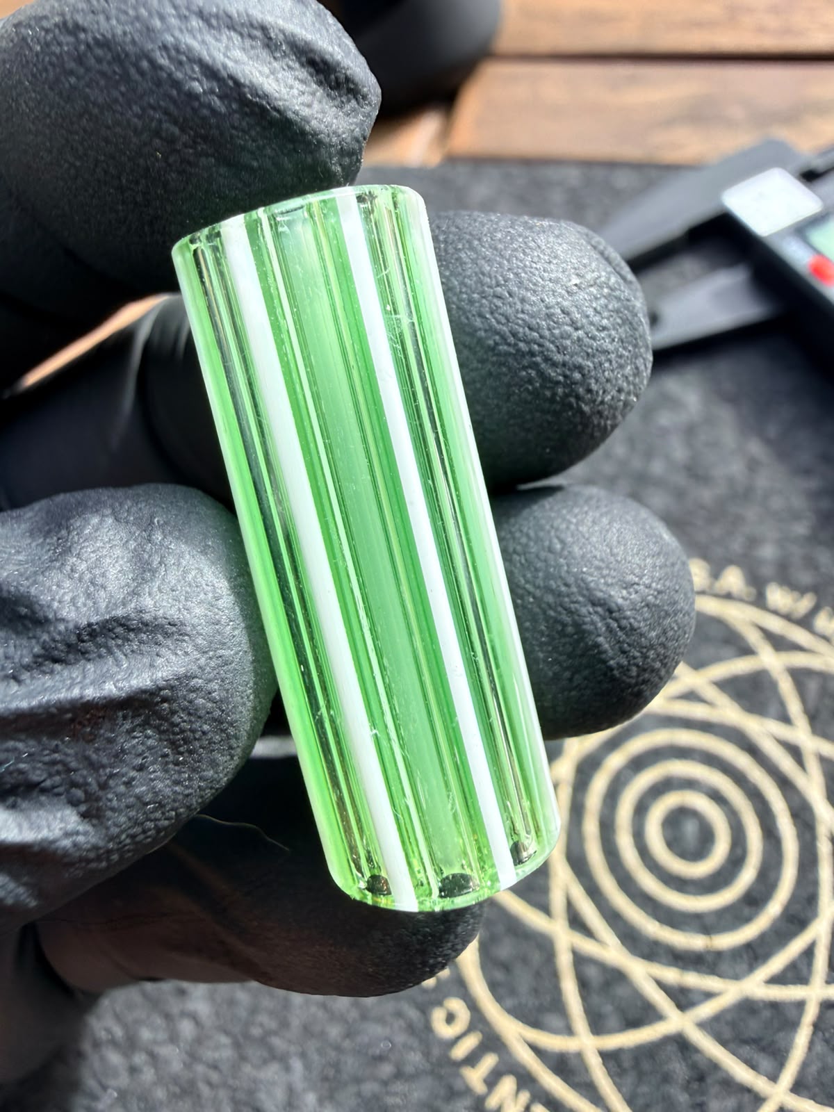 Meccas Glass Multi-Hole Filtertip – Green / White