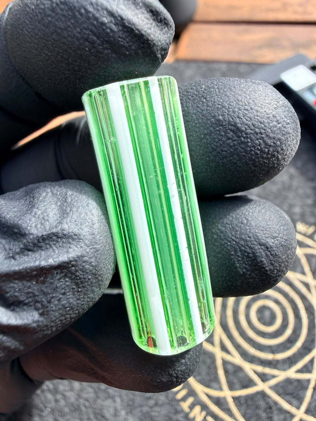 Meccas Glass Multi-Hole Filtertip – Green / White