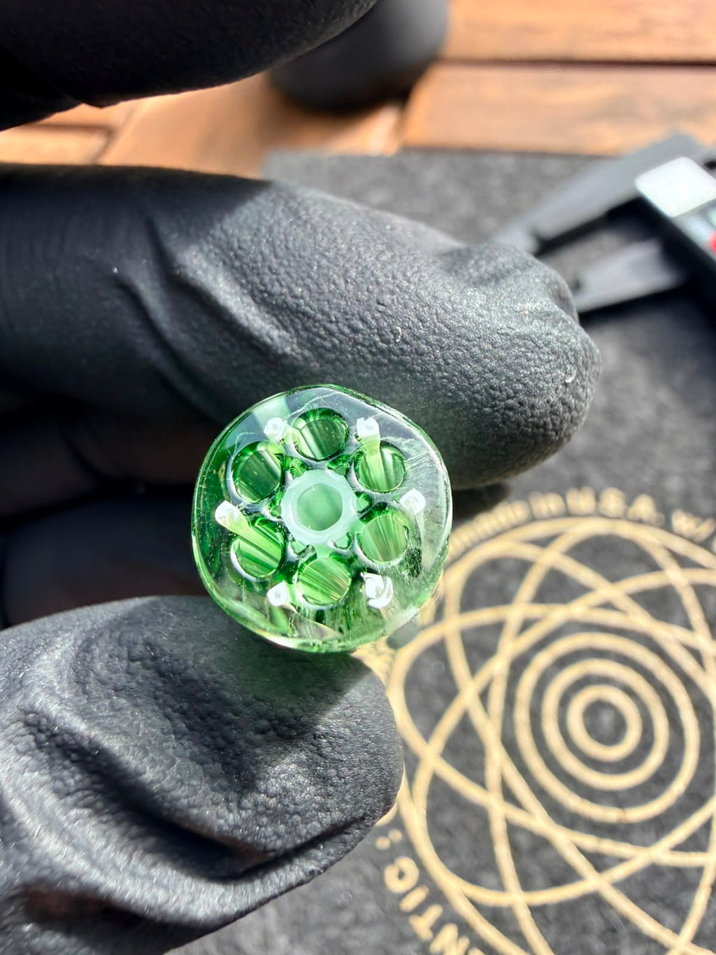 Meccas Glass Multi-Hole Filtertip – Green / White