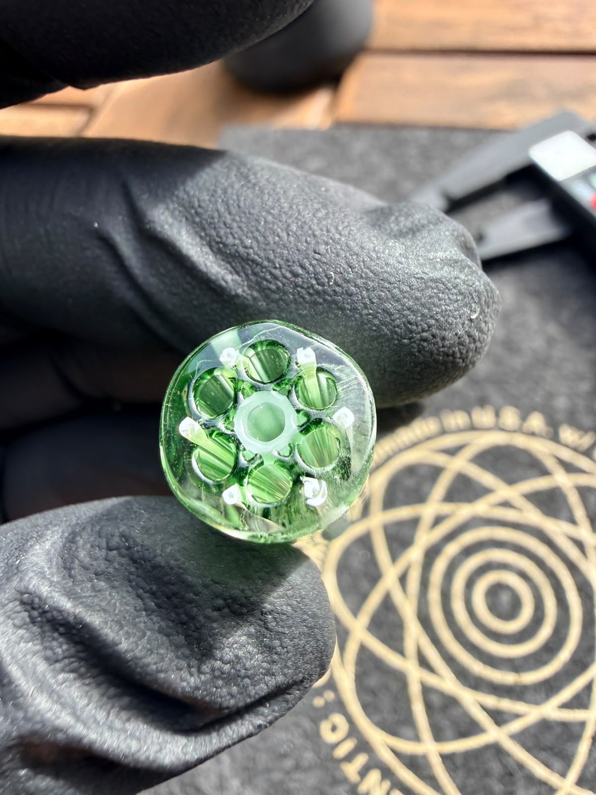 Meccas Glass Multi-Hole Filtertip – Green / White
