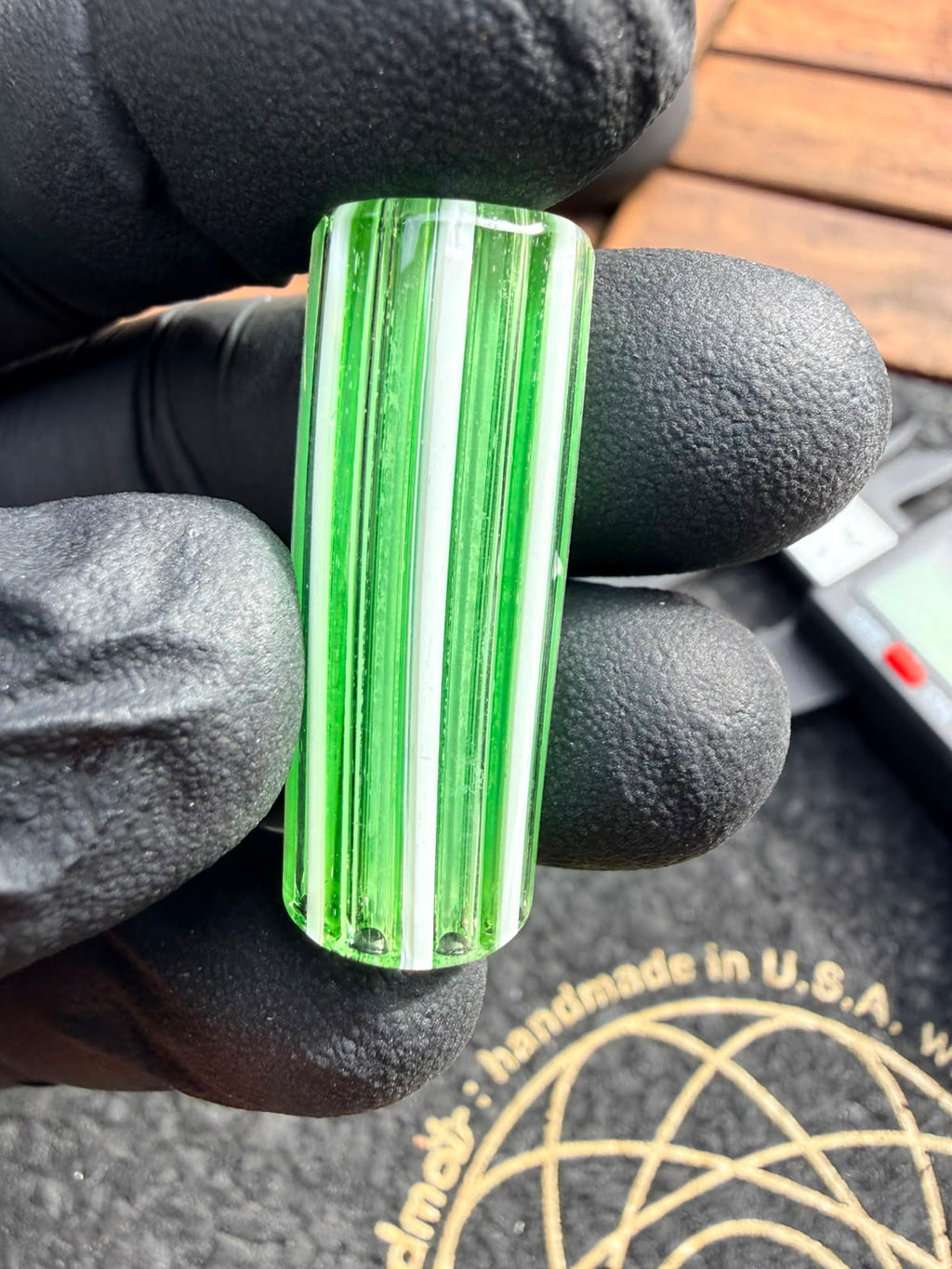 Meccas Glass Multi-Hole Filtertip – Green / White