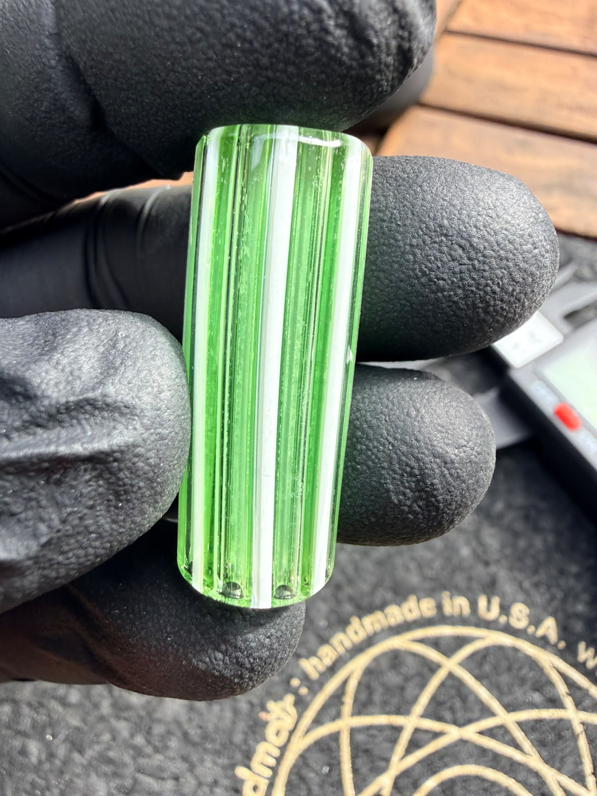 Meccas Glass Multi-Hole Filtertip – Green / White