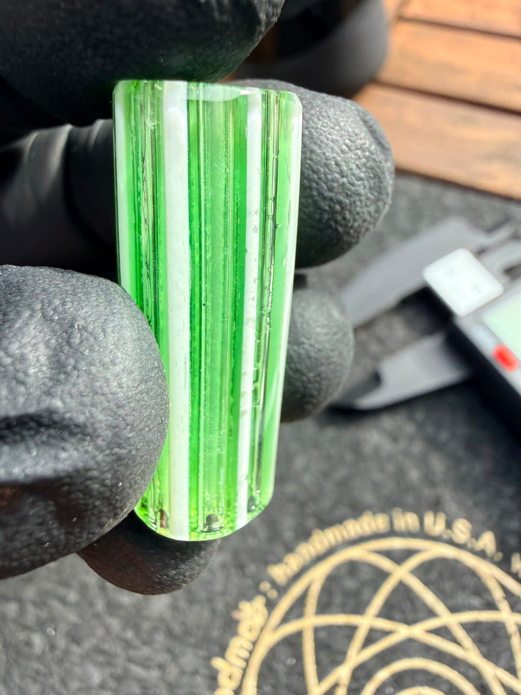 Meccas Glass Multi-Hole Filtertip – Green / White