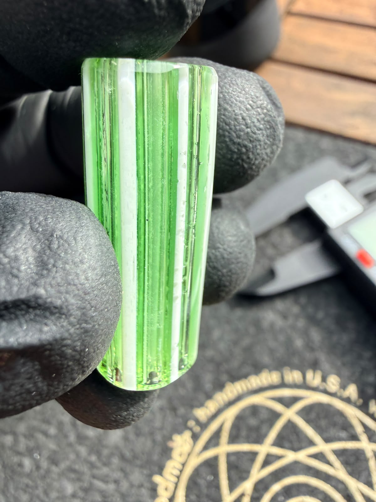 Meccas Glass Multi-Hole Filtertip – Green / White