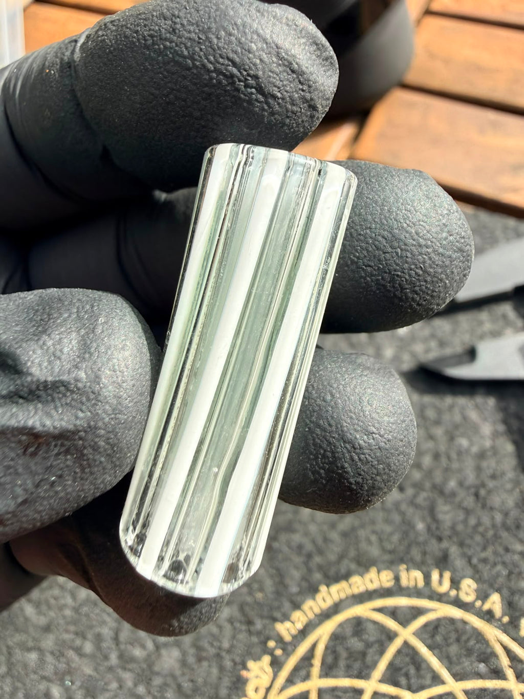 Meccas Glass Multi-Hole Filtertip – Grau / Weiß
