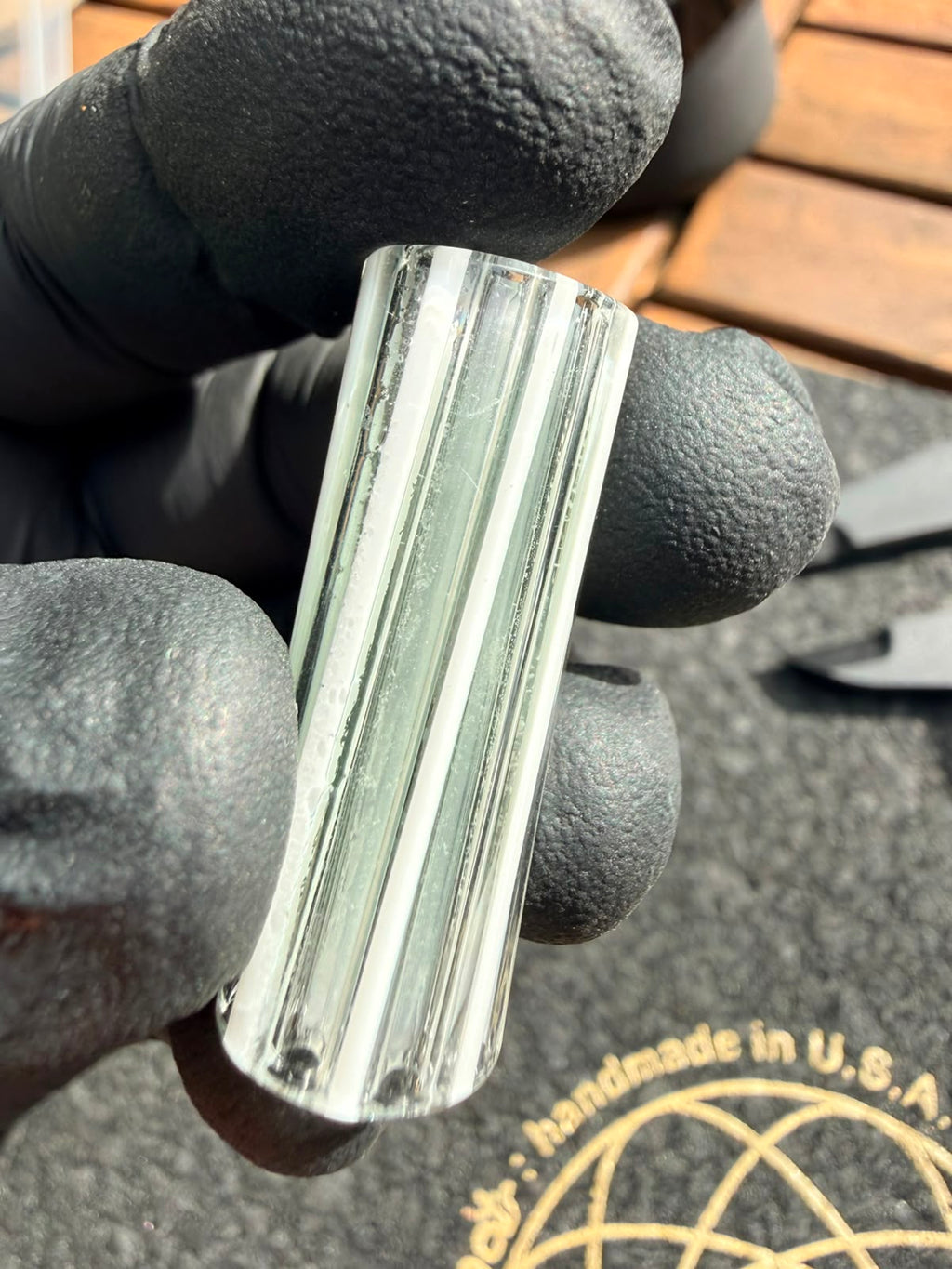 Meccas Glass Multi-Hole Filtertip – Grau / Weiß