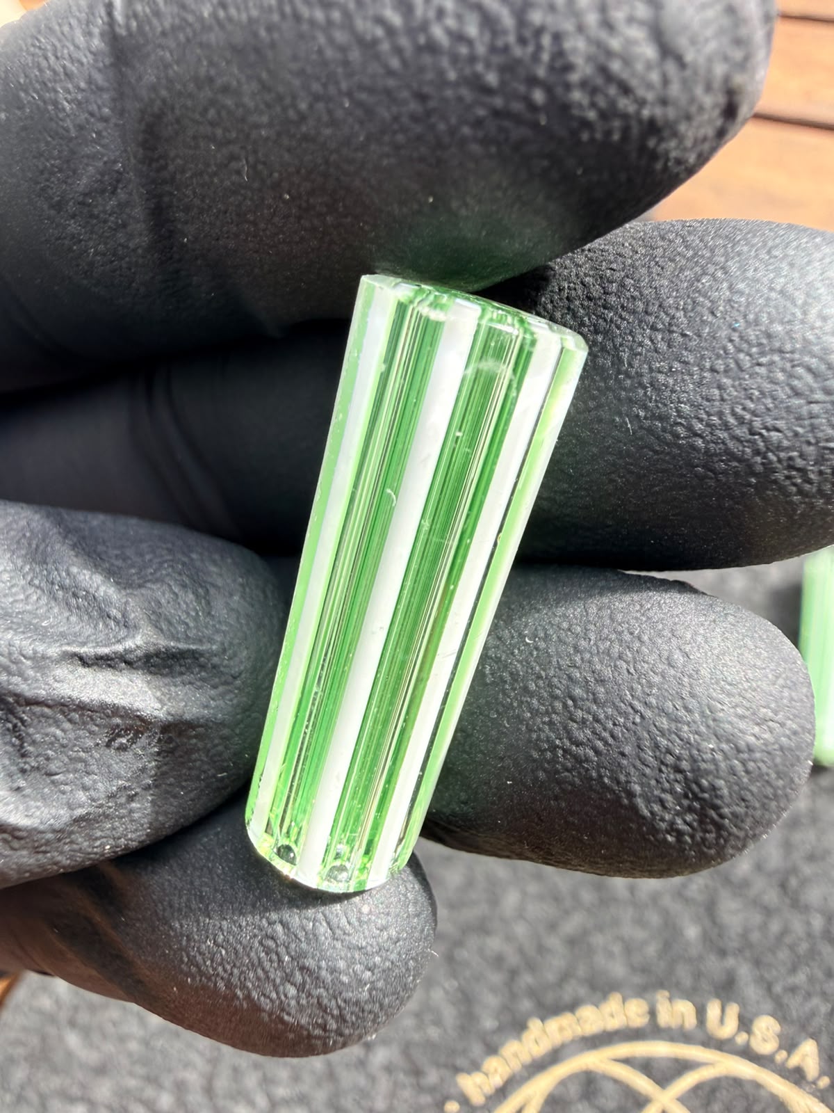 Meccas Glass Filtertip – Grün / Weiß