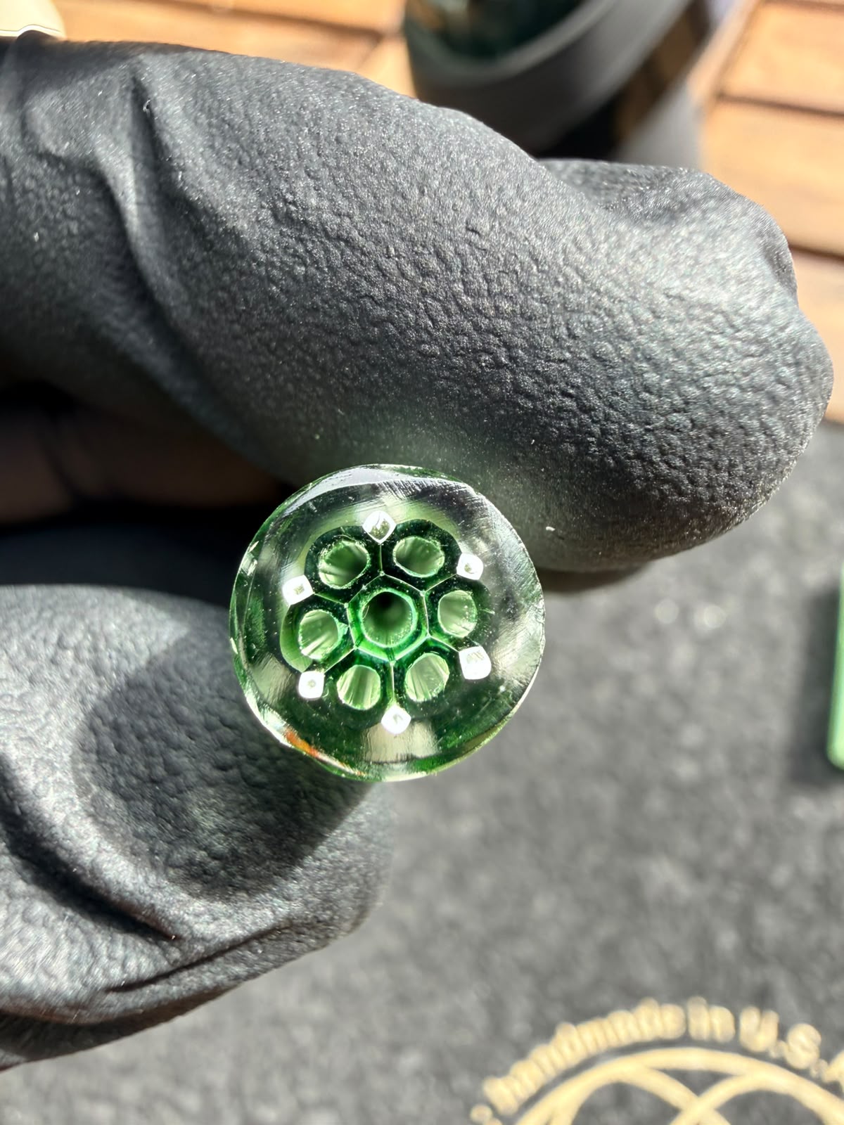 Meccas Glass Filtertip – Grün / Weiß