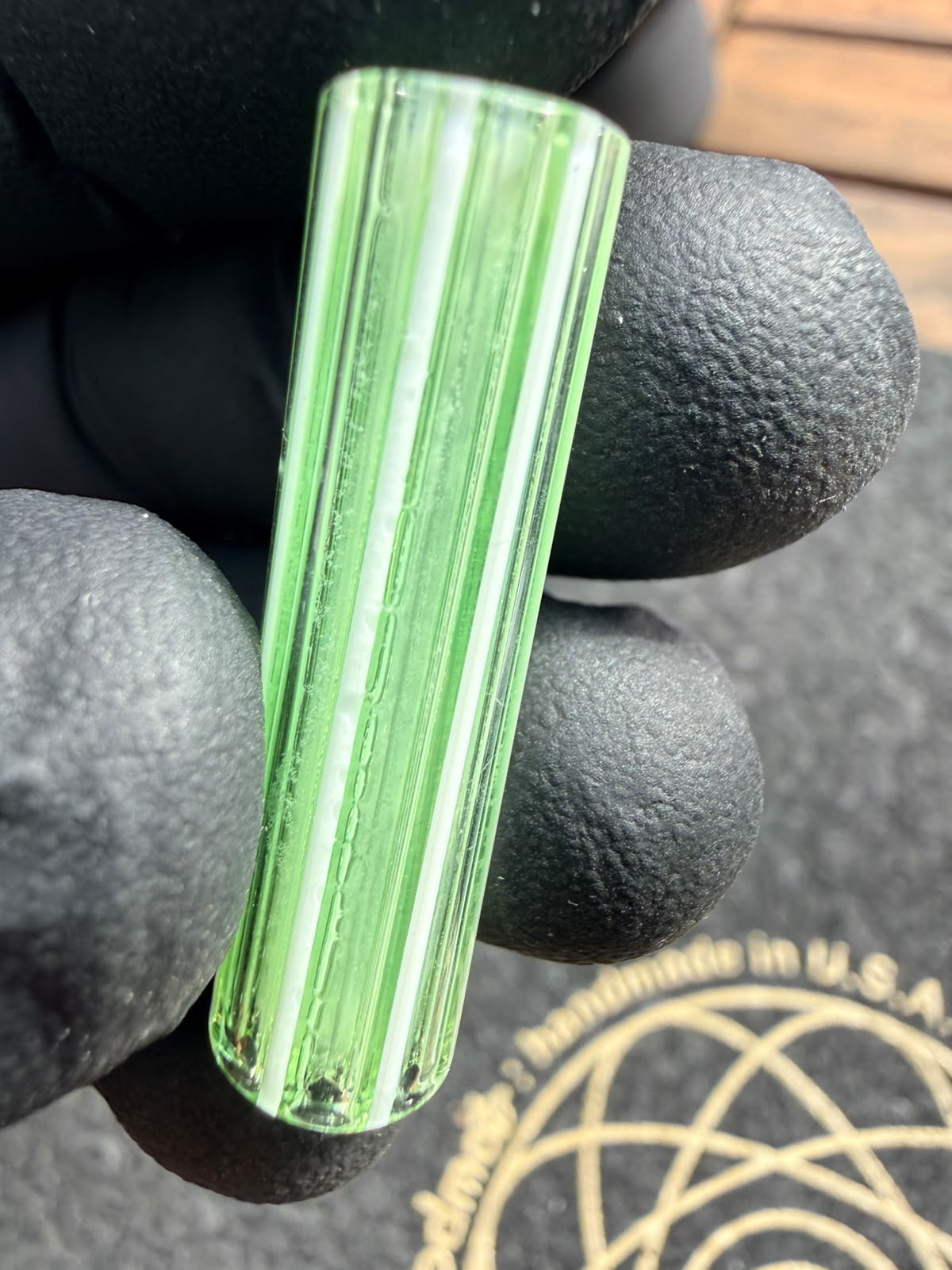 Meccas Glass Filtertip – Grün / Weiß
