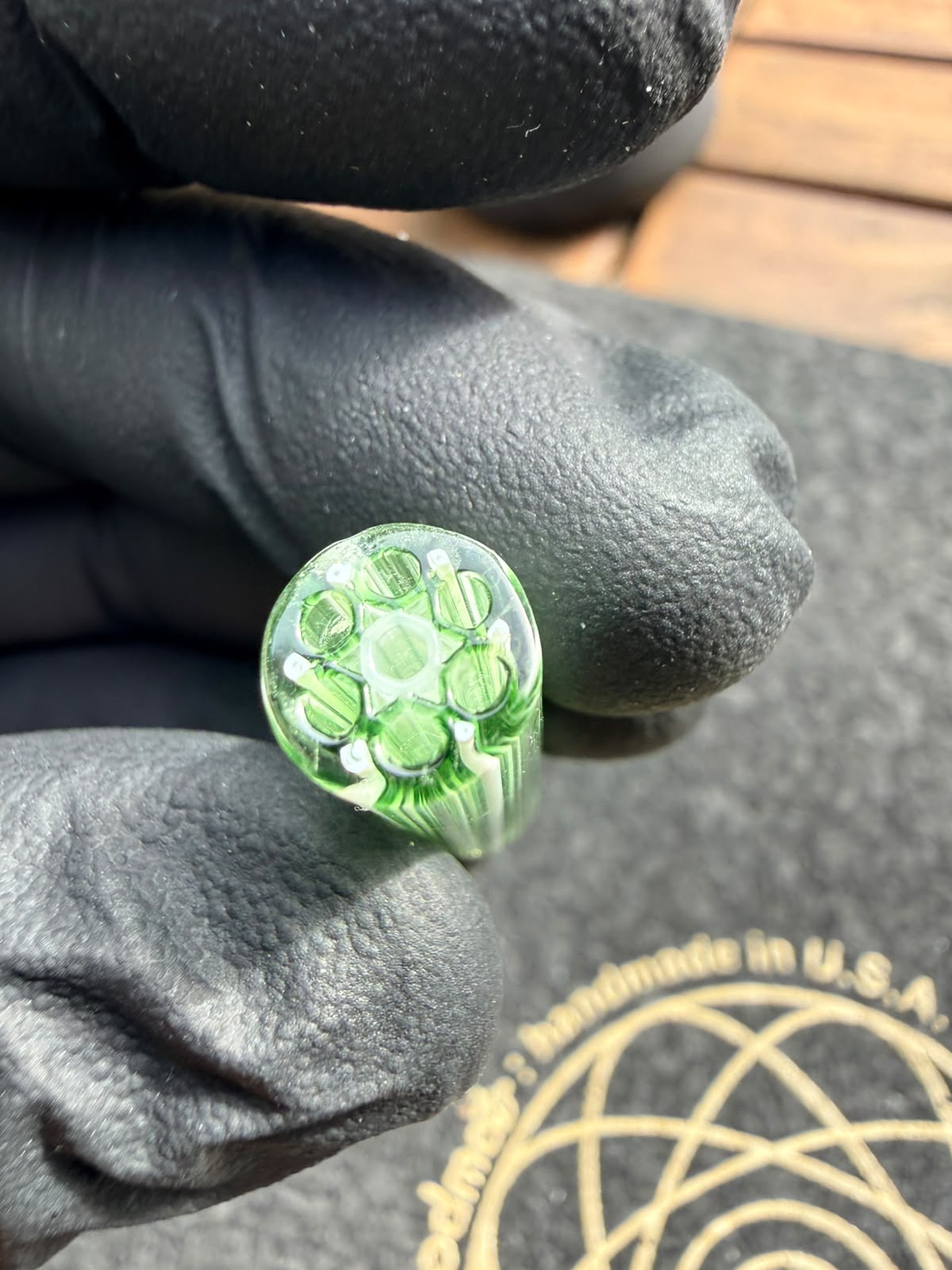 Meccas Glass Filtertip – Grün / Weiß
