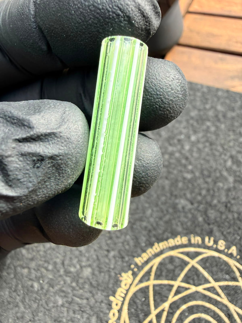 Meccas Glass Filtertip – Grün / Weiß