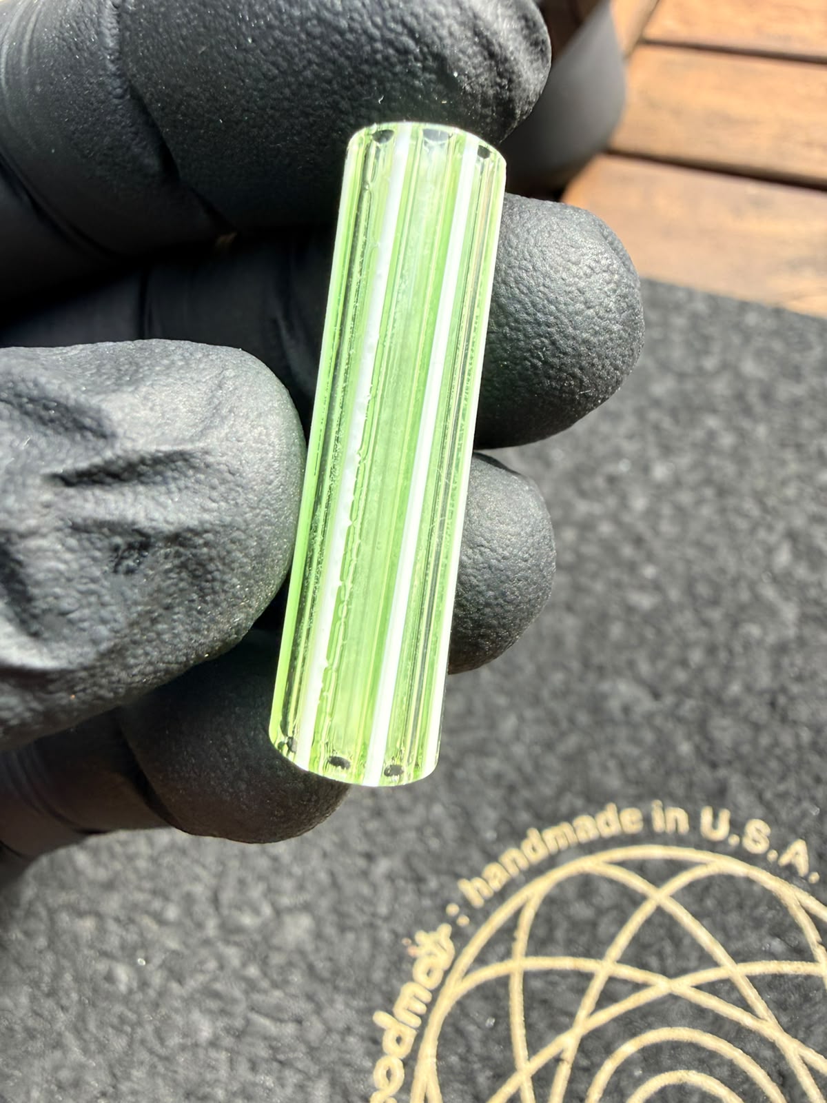 Meccas Glass Filtertip – Grün / Weiß