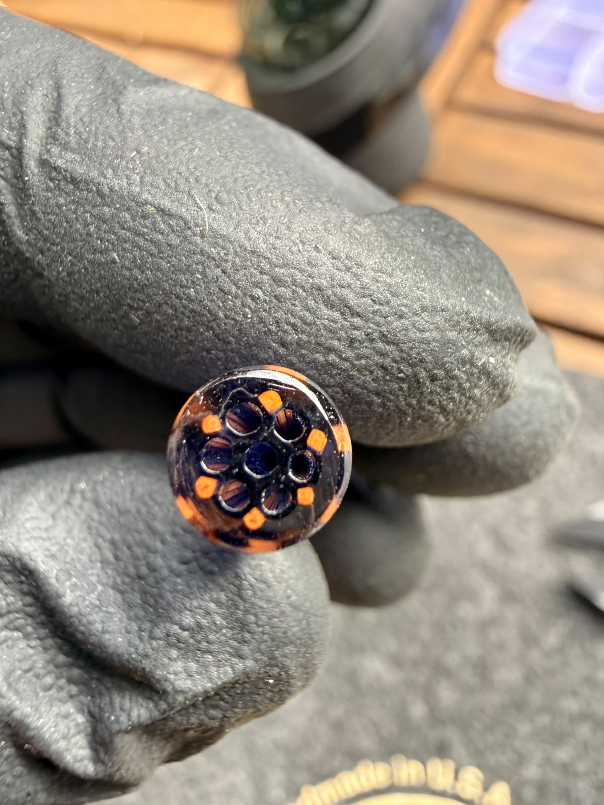 Meccas Glass Multi-Hole Filtertip – Blau / Orange